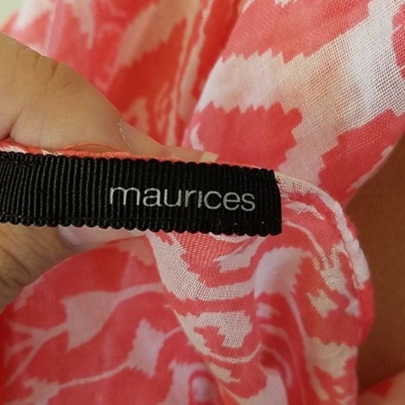 Pink Ikat Printed Scarf Wrap - Cover Up - Picture 6 of 8